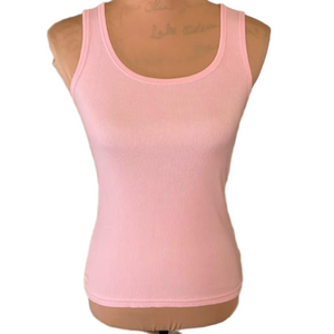 No boundaries pink ribknit tank top size medium